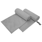 Prosoape Sport 2 pcs Gri închis 200 x 100 cm GartenMobel Dekor
