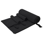 Set de Prosoape Sport 3 pcs Negru Poliester și poliamidă GartenMobel Dekor