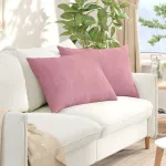 Perne pentru canapea 2 pcs Roz 70 x 50 cm Țesătură din corduroy GartenMobel Dekor