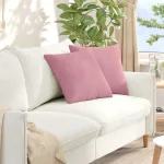 Perne pentru canapea 2 pcs Roz 45 x 45 cm Țesătură din corduroy GartenMobel Dekor