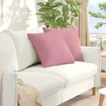 Perne pentru canapea 2 pcs Roz 50 x 50 cm Țesătură din corduroy GartenMobel Dekor