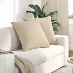 Perne pentru canapea 2 pcs Crem 60 x 60 cm țesătură GartenMobel Dekor