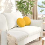 Perne de Șezut 2 pcs Galben Deschis Ø 30 cm GartenMobel Dekor