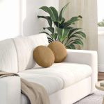 Perne de Șezut 2 pcs Maro Ø 40 x 13 cm Catifea GartenMobel Dekor