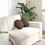 Perne de Șezut 2 pcs Maro Ø30 x 13 cm țesătură GartenMobel Dekor