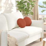 Perne de Șezut 2 pcs Roșu portocalie Ø 30 cm GartenMobel Dekor