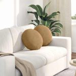 Perne de Șezut 2 pcs Maro Ø 40 x 13 cm Catifea GartenMobel Dekor