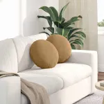 Perne de Șezut 2 pcs Maro Ø 40 x 13 cm Catifea GartenMobel Dekor