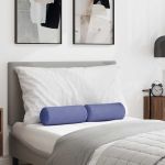 Perne Bolster 2 pcs Albastru Jeans Ø 15 x 40 cm țesătură GartenMobel Dekor