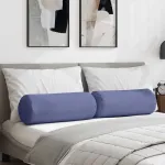 Perne Bolster 2 pcs Albastru Jeans Ø 25 x 70 cm țesătură GartenMobel Dekor