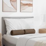 Perne Bolster 2 pcs Maro Ø 15 x 40 cm țesătură GartenMobel Dekor