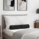 Perne Bolster 2 pcs Negru Ø 15 x 40 cm Țesătură din corduroy GartenMobel Dekor