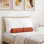 Perne Bolster 2 pcs Roșu portocalie Ø 15 x 40 cm GartenMobel Dekor