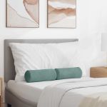 Perne Bolster 2 pcs Verde Mării Ø 15 x 40 cm GartenMobel Dekor