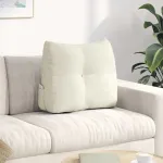 Perna pentru spate Crem 60 x 24 x 50 cm Catifea GartenMobel Dekor