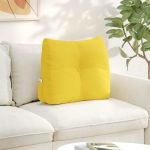 Perna pentru spate Galben Deschis 60 x 24 x 50 cm țesătură GartenMobel Dekor