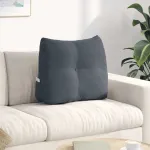 Perna pentru spate Gri închis 60 x 24 x 50 cm Catifea GartenMobel Dekor