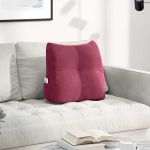 Perna pentru spate Roșu Vin 45 x 24 x 50 cm Catifea GartenMobel Dekor