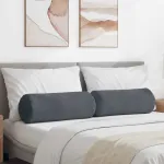 Perne Bolster 2 pcs Gri închis Ø 25 x 70 cm GartenMobel Dekor