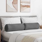 Perne Bolster 2 pcs Gri închis Ø 25 x 70 cm GartenMobel Dekor