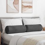 Perne Bolster 2 pcs Gri închis Ø 25 x 70 cm GartenMobel Dekor