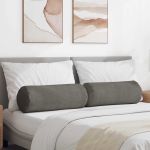 Perne Bolster 2 pcs Gri deschis Ø 25 x 70 cm GartenMobel Dekor