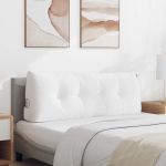 Perna pentru spate Alb 120 x 24 x 50 cm țesătură GartenMobel Dekor