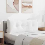 Perna pentru spate Alb 120 x 24 x 50 cm țesătură GartenMobel Dekor