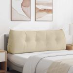 Perna pentru spate Crem 140 x 24 x 50 cm țesătură GartenMobel Dekor