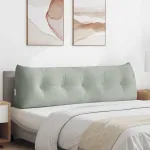 Perna pentru spate Gri deschis 160 x 24 x 50 cm Catifea GartenMobel Dekor