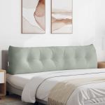 Perna pentru spate Gri deschis 180 x 24 x 50 cm Catifea GartenMobel Dekor