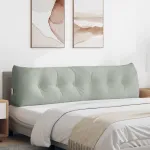 Perna pentru spate Gri deschis 180 x 24 x 50 cm Catifea GartenMobel Dekor