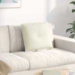 Perna pentru spate Crem 50 x 45 cm Țesătură din corduroy GartenMobel Dekor