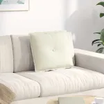 Perna pentru spate Crem 50 x 45 cm Țesătură din corduroy GartenMobel Dekor