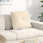 Perna pentru spate Crem 60 x 50 cm Țesătură din corduroy GartenMobel Dekor