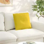 Perna pentru spate Galben 50 x 45 cm Țesătură din corduroy GartenMobel Dekor