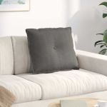 Perna pentru spate Gri deschis 60 x 50 cm Țesătură din corduroy GartenMobel Dekor