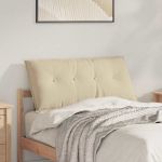 Perna pentru spate Crem 100 x 50 cm Țesătură din microfibră GartenMobel Dekor