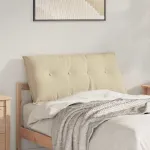 Perna pentru spate Crem 100 x 50 cm Țesătură din microfibră GartenMobel Dekor