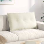 Perna pentru spate Crem 80 x 50 cm Țesătură din corduroy GartenMobel Dekor