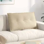 Perna pentru spate Crem 80 x 50 cm Țesătură din microfibră GartenMobel Dekor