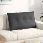 Perna pentru spate Gri închis 80 x 50 cm Țesătură din corduroy GartenMobel Dekor