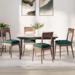 Perne de Șezut 2 pcs Verde închis 40 x 40 x 6 cm țesătură GartenMobel Dekor