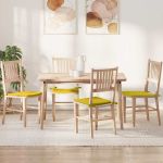 Perne de Șezut 4 pcs Galben 40 x 40 x 3 cm Catifea GartenMobel Dekor