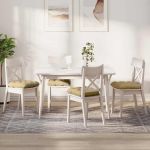 Perne de Șezut 4 pcs Gri Verde 40 x 40 cm Țesătură din corduroy GartenMobel Dekor