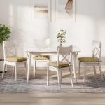 Perne de Șezut 4 pcs Gri Verde 40 x 40 x 6 cm GartenMobel Dekor