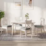 Perne de Șezut 4 pcs Gri deschis 40 x 40 x 6 cm Microfibră GartenMobel Dekor