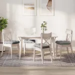 Perne de Șezut 4 pcs Gri nori 45 x 45 x 12 cm țesătură GartenMobel Dekor