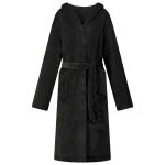 Robe cu glugă Negru xl Flanelă GartenMobel Dekor