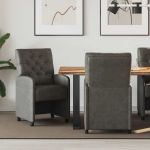 Scaune de dining 2 pcs Negru 58 x 67 x 97 cm Piele artificială GartenMobel Dekor